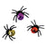 6Ct Halloween Sequin And Glitter Spiders