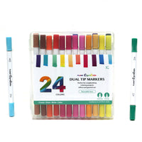 24pc Dual Tip Color Marker Set, 24 Colors, 2 Assortments (4/24)