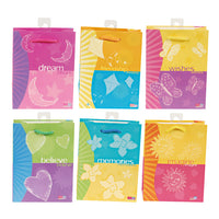 Super Matte Flavia Girl W/Message Gift Bag, 6 Designs
