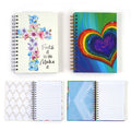 100 Sheet Hard Cover Journal Marble Heart/Floral Cross, Hot Stamp, 8.5"X6", 2 Designs