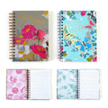 100 Sheet Hard Cover Journal Floral Brights, Hot Stamp, 8.5"X6", 2 Designs