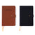 128 Sht/256 Page Soft Pu Leather Cover Journal, 5.5"W X 8"L, Light Brown/Black 2 Designs