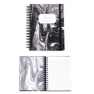 160 Sht Jumbo Spiral Hot Stamp Journal, Marble Thoughts, 8.5"X6.25"