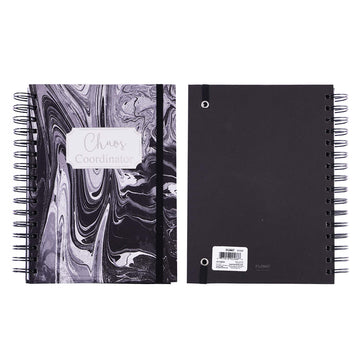 160 Sht Jumbo Spiral Hot Stamp Journal, Marble Thoughts, 8.5"X6.25", 2 Designs