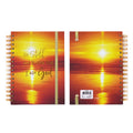 160 Sht Jumbo Spiral Hot Stamp Journal, Religious Beach Blessings, 8.5"X6.25", 2 Designs