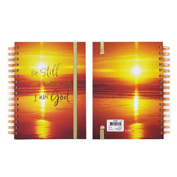 160 Sht Jumbo Spiral Hot Stamp Journal, Religious Beach Blessings, 8.5"X6.25", 2 Designs