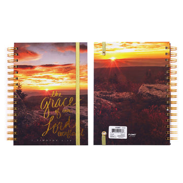 160 Sht Jumbo Spiral Hot Stamp Journal, Graceful Nature, 8.5"X6.25", 2 Designs