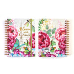 160 Sht Jumbo Spiral Hot Stamp Journal, French Florals, 8.5"X6.25", 2 Designs
