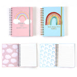 160 Sht Jumbo Spiral Religious Rainbow Dreams Hot Stamp Journal, 8.5"X6.25", 2 Designs