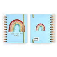 160 Sht Jumbo Spiral Religious Rainbow Dreams Hot Stamp Journal, 8.5"X6.25", 2 Designs