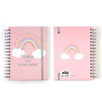 160 Sht Jumbo Spiral Religious Rainbow Dreams Hot Stamp Journal, 8.5"X6.25", 2 Designs