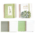 160 Sht Jumbo Spiral Hot Stamp Journal, Eucalyptus Nature, 8.5"X6.25", 2 Designs