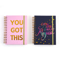 160 Sht Jumbo Spiral Hot Stamp Journal, You Got This/You'Re Magical, 8.5"X6.25", 2 Designs