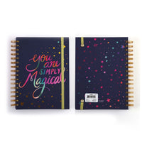 160 Sht Jumbo Spiral Hot Stamp Journal, You Got This/You'Re Magical, 8.5"X6.25", 2 Designs