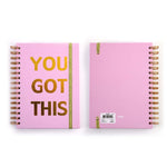160 Sht Jumbo Spiral Hot Stamp Journal, You Got This/You'Re Magical, 8.5"X6.25", 2 Designs