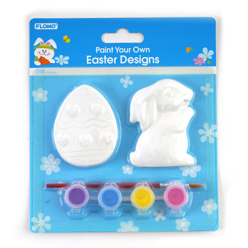2Ct Paint Your Own Easter Plaster With 4 Paint Pots And Paint Brush