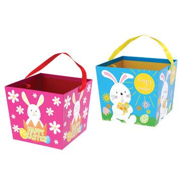 Easter Jumbo Paper Pail With Ribbon Handle, 2 Designs