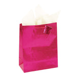 Large Bright Embossed Metallic Brown Kraft Gift Bag, 6 Colors