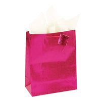 Large Bright Embossed Metallic Brown Kraft Gift Bag, 6 Colors