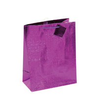 Large Bright Embossed Metallic Brown Kraft Gift Bag, 6 Colors