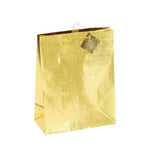 Large Bright Embossed Metallic Brown Kraft Gift Bag, 6 Colors