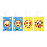 1Pc Narrow Medium Happy Faces Kraft Bag, 4 Designs
