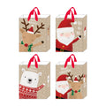 Large Hello Christmas Kraft Hot Stamp Bag, 4 Designs