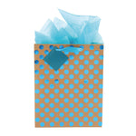 Large Dot Embossed Hot Stamping Kraft Party Bag, 4 Designs/Colors