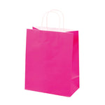 Large 6 Pack Bundled Neon, White Kraft Bag W/White Color Handle, 4 Colors
