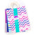 Large 6 Pack Bundled Chevron Design, White Kraft Bag W/White Color Handle, 2Designs+2 Colors