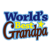 Worlds Best Grandpa Magnet Decoration 7.5" X 5"