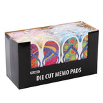 80 Sheet Die Cut Flip Flop Memo Pads In Display 5" X 5.5" X .25", 4 Designs
