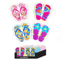 80 Sheet Die Cut Flip Flop Memo Pads In Display 5" X 5.5" X .25", 4 Designs