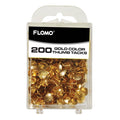 200Ct. Gold Color Thumb Tacks