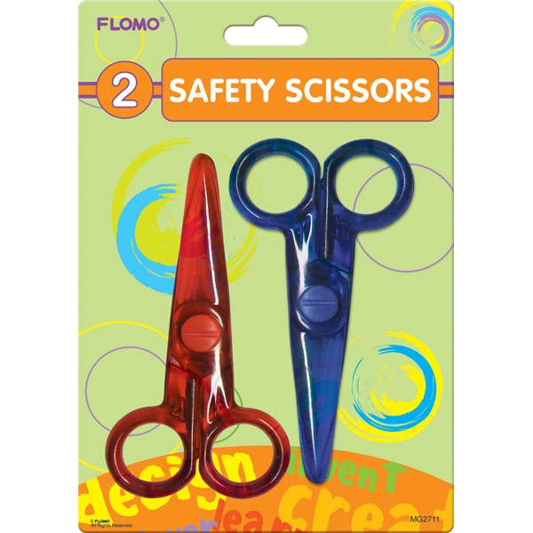 2 Safety Scissors On Blister