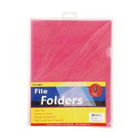 4 Poly File  Folders, 4 Colors