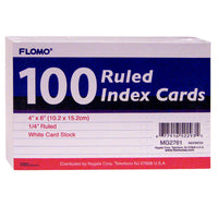 4" X 6" 100Ct Index Cards