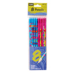8Ct "Flowers & Fun" Pencils, 4 Designs, 2 Assortments