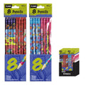 8Ct "Flowers & Fun" Pencils, 4 Designs, 2 Assortments