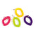 4Ct Assorted Solid Color Wrist Coil Key Holders In Polybag With Headercard