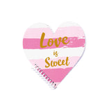 Valentine-80 Sheet Simply Sweet Spiral Memo Pad With Hot Stamping, 3 Assortments