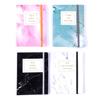 80 Sheets Hot Stamp Journal With Elastic Enclosure, 7" X 5" X .25", 4 Designs