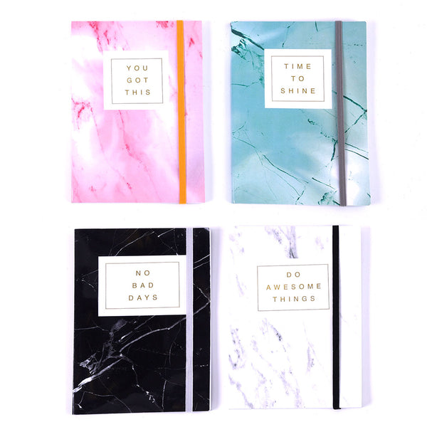 80 Sheets Hot Stamp Journal With Elastic Enclosure, 7" X 5" X .25", 4 Designs