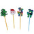 Christmas Pen With Reversible Sequins Characters In Display, 4 Styles