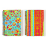 100 Sheet Hard Cover Journal Geo Stripe/Dot, Hot Stamp, 8.5"X5.75", 2 Designs