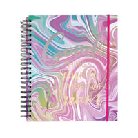 120sht/240pge Megaspiral Hard Cover H/stamp Notebk, Marble/heart 11.25"L X 9.25"W, 2 Designs (12/12)