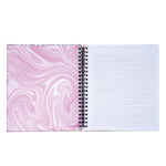 120sht/240pge Megaspiral Hard Cover H/stamp Notebk, Marble/heart 11.25"L X 9.25"W, 2 Designs (12/12)