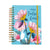 160 Sht 1" Heavy Brass Spiral College Rule Floral Hotstamp Journal,8.5"X6.25",2 Designs