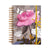160 Sht 1" Heavy Brass Spiral College Rule Floral Hotstamp Journal,8.5"X6.25",2 Designs