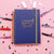 160 Sht 1" Heavy Brass Spiral College Rule Solid Stripes Hotstamp Journal, 8.5"X6.25",2Designs
